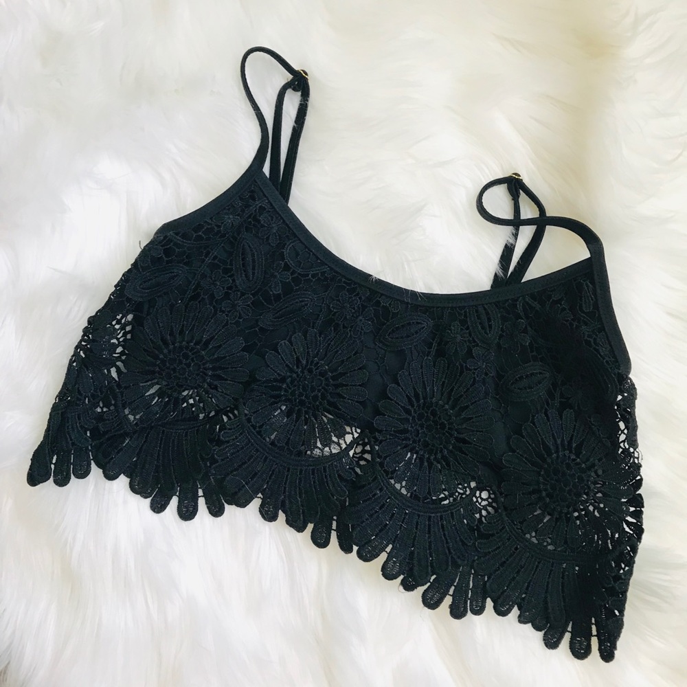 Jessica Simpson lace adjustable bikini top
